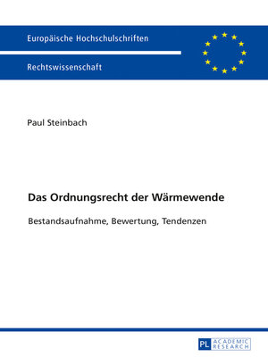 cover image of Das Ordnungsrecht der Waermewende